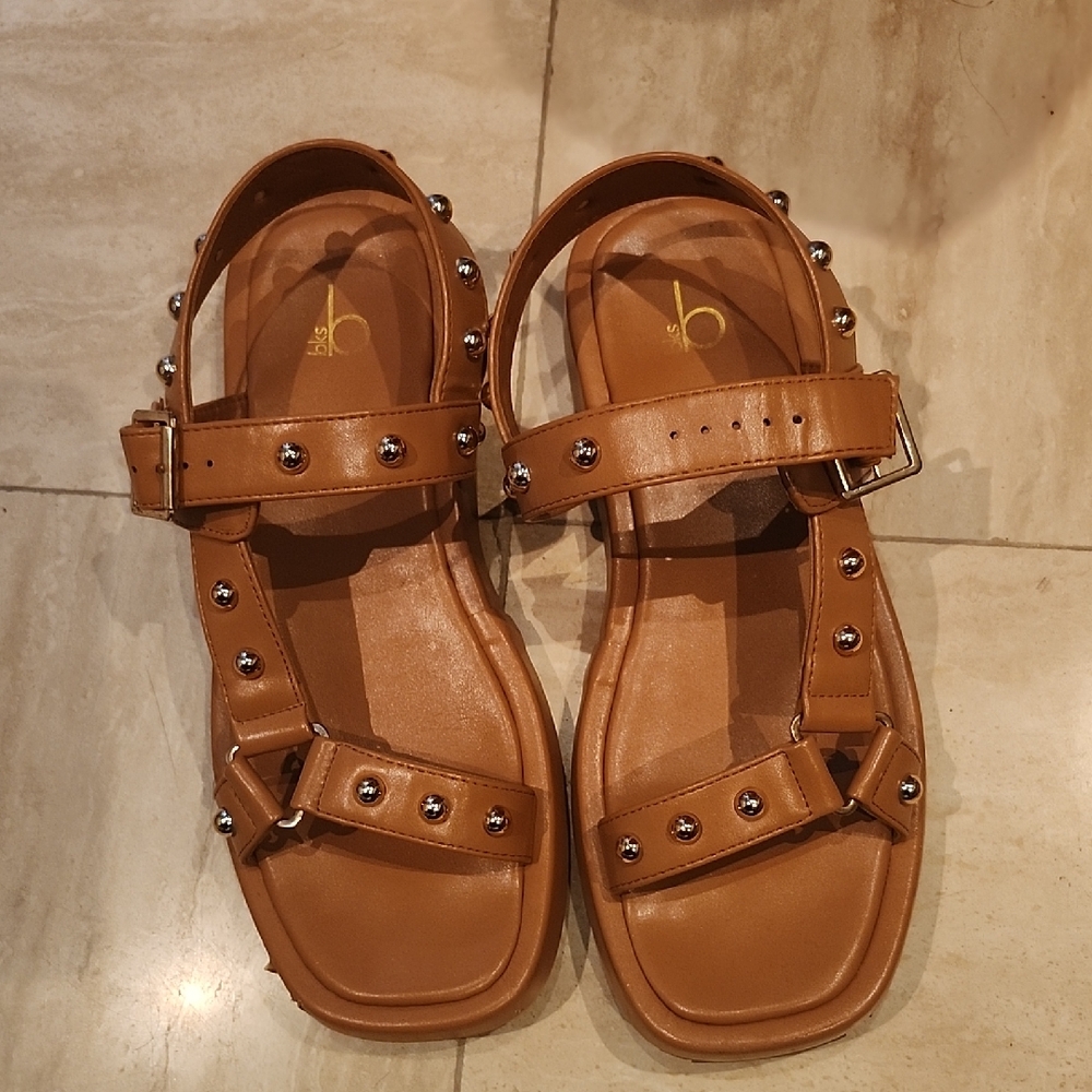 Brown Studded Sandals